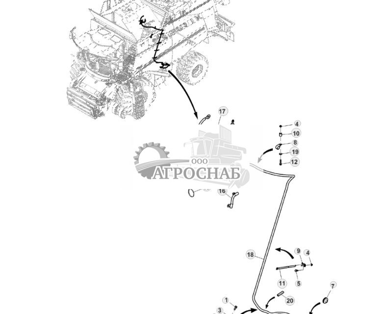 Жгут проводов аккумуляторной батареи и стартер - ST832964 90.jpg